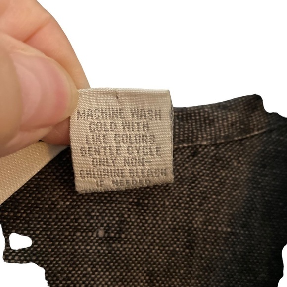 J. Jill Brown Linen V-Neck Button Up Jacket with Patch Pockets on Front - Picture 13 of 13